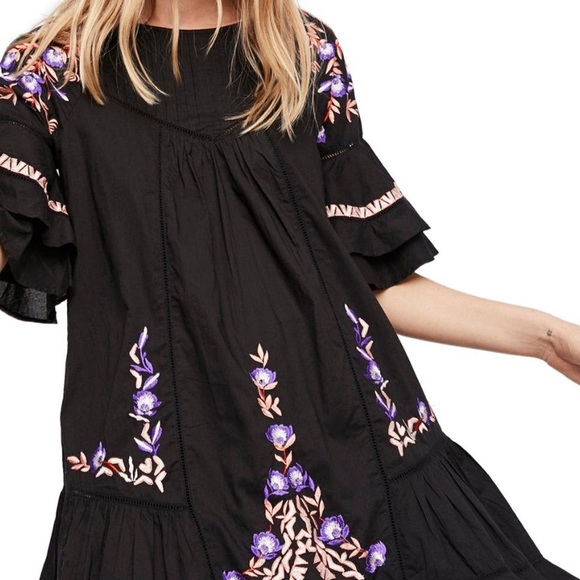 NWOT Free People pavlo babydoll embroidered dress - Picture 2 of 10